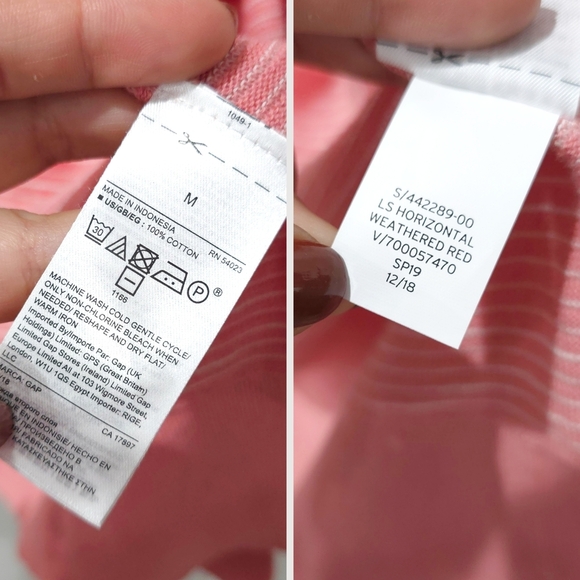 GAP Textured Longline Open-Front Striped Soft Coral Pink Cardigan Sweater, M - Picture 6 of 12